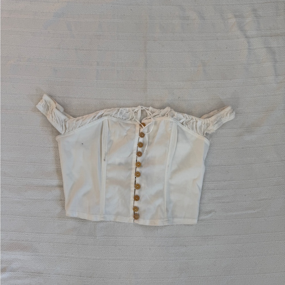 white corset top